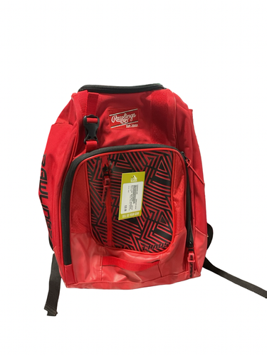 Used Rawlings RED/BLK BACKPACK BB/SB Player Backpack Red 11834-S000056169