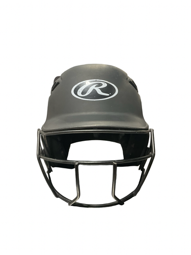 Used Rawlings SZ 6 1/2-7 1/2 Batting Helmet w/Mask Black One Size 11834-S000056164