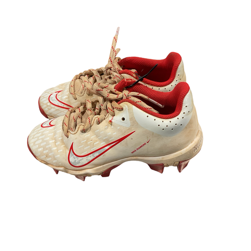 Used Nike DIAMOND BB/SB Cleats White Youth 12.0 11834-S000056106