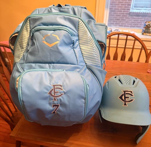 Blue Men's Large/Extra Large EvoShield helmet + bag (Used)
