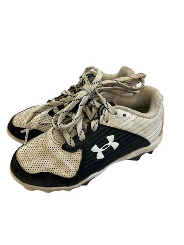 Used Under Armour Leadoff Youth 12 BB/SB Cleats White And Black 11692-S000156274