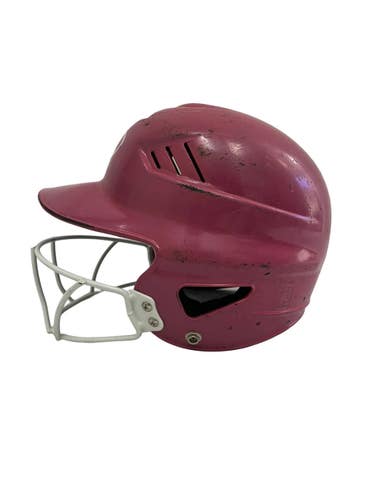 Used Rawlings RCFH Batting Helmet w/Mask Pink One Size 11692-S000156253