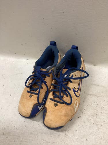 Used Nike TROUT BB/SB Cleats White And Royal Blue Junior 04 11725-S000507350