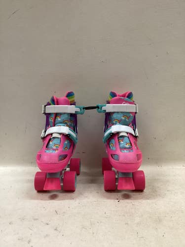 Used RollerDerby UNICORN ADJ 12J-2 Junior Roller Quad Skates Pink Adjustable 11725-S000507353
