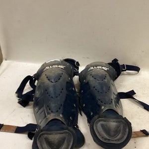 Used All-Star LG79PS Catchers Leg Guards Navy Blue Youth 11725-S000507351