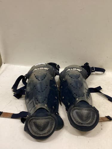 Used All-Star LG79PS Catchers Leg Guards Navy Blue Youth 11725-S000507351