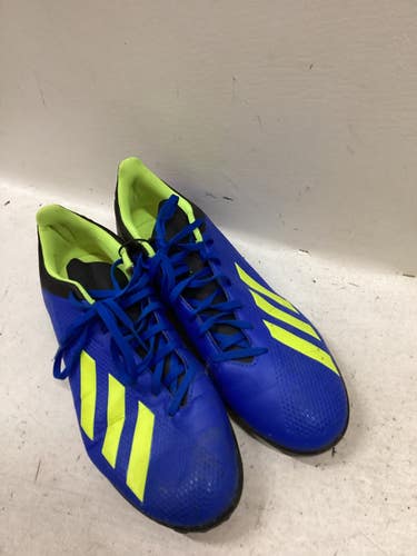 Used Adidas Soccer Turf Shoes Green And Royal Blue Senior 12 11725-S000507358