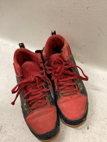 Used Under Armour BH BB CLEATS BB/SB Cleats White/Red/Navy Junior 04 11725-S000507399