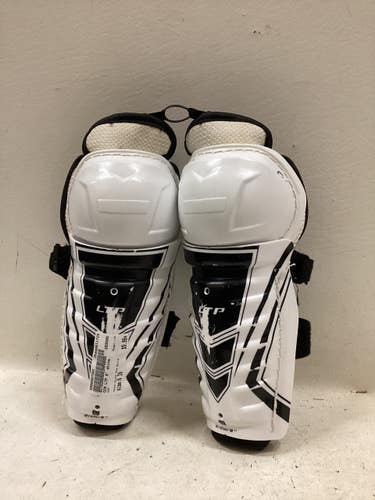 Used CCM LTP Youth Shin Guards Black And White 8" 11725-S000507391