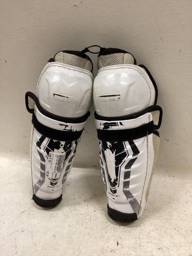 Used CCM LTP Youth Shin Guards White And Black 9" 11725-S000507421
