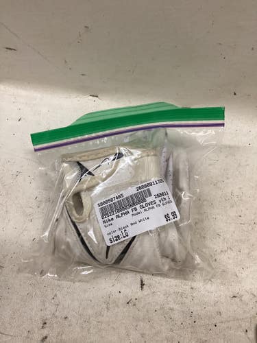 Used Nike ALPHA FB GLOVES FB Gloves Black And White LG 11725-S000507465
