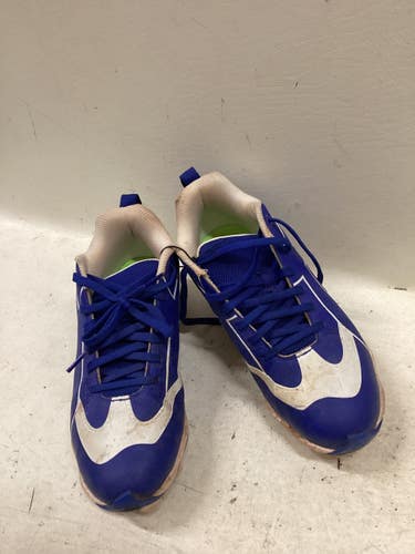 Used Under Armour BB CLEATS BB/SB Cleats White And Royal Blue Junior 04.5 11725-S000507481