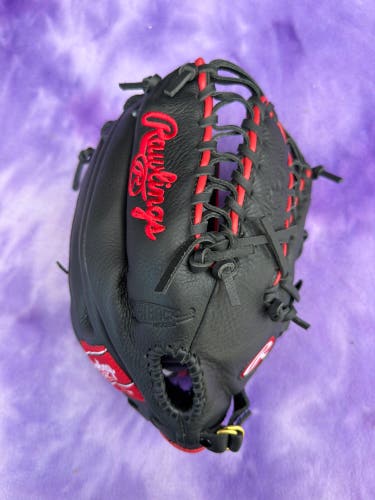 Black Rawlings Pro Lite Series RH Outfield Baseball Glove 12.25" (New)