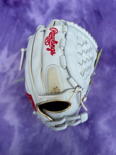 White Rawlings Liberty Advanced RH Pitcher's Softball Glove 12.5" (New)