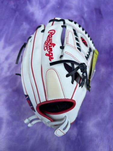 White Rawlings Liberty Advanced RH Pitcher's Softball Glove 12" (New)