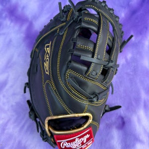 Black Rawlings R9 RH First Base Baseball Glove 12.5" (New)