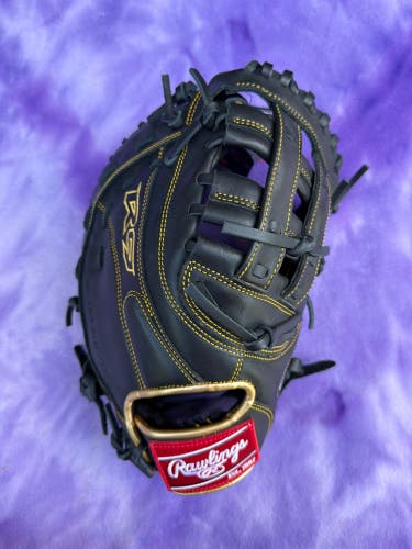 Black Rawlings R9 RH First Base Baseball Glove 12.5" (New)