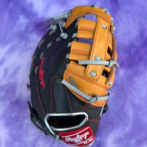 Black Rawlings R9 RH First Base Baseball Glove 12" (New)