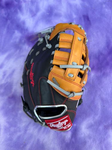 Black Rawlings R9 RH First Base Baseball Glove 12" (New)