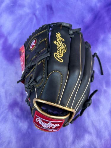 Black Rawlings R9 LH Pitcher's Baseball Glove 12" (New)