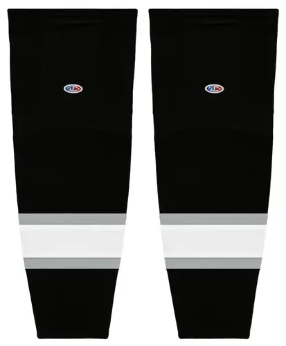 Athletic Knit HS2100-941 Old LA Black Cut&Sew Mesh Ice Hockey Socks - Intermediate 25"