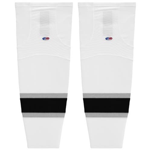 Athletic Knit HS2100-942 Old LA White Cut&Sew Mesh Ice Hockey Socks - Senior 30"