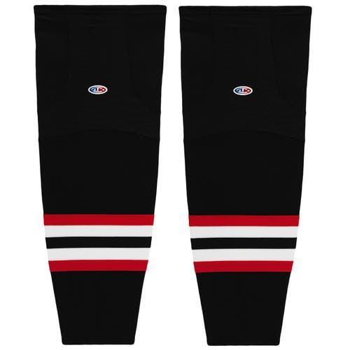Athletic Knit HS2100-936 2009 Ottawa 3rd Black Cut&Sew Mesh Ice Hockey Socks - Intermediate 25"