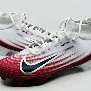 New Men's Nike Air Zoom Vapor Pro 1 White Crimson red Football Cleat size 9.5