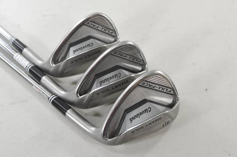 Cleveland Smart Sole Full Face Gap, Sand, Lob Wedge Set KBS Right Steel #225658
