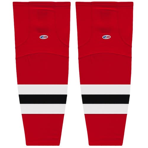 Athletic Knit HS2100-866 New Jersey Red Cut&Sew Mesh Ice Hockey Socks - Intermediate 25"