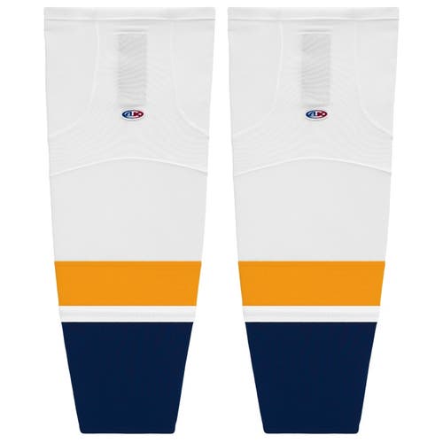 Athletic Knit HS2100-872 2013 Nashville White Cut&Sew Mesh Ice Hockey Socks - Youth 21"