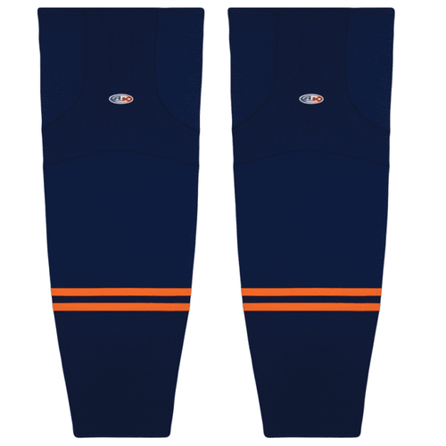 Athletic Knit HS2100-887 2019 Edmonton 3rd Navy Cut&Sew Mesh Ice Hockey Socks - Intermediate 25"