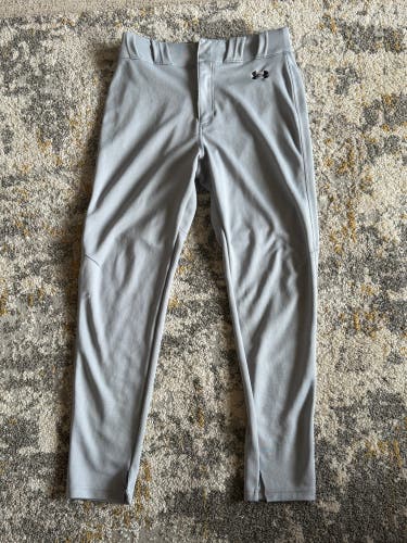 Gray Men's Medium Adult Under Armour Game Pants (Used)