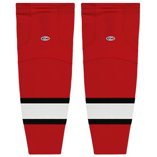 Athletic Knit HS2100-836 2010 Ottawa Red Cut&Sew Mesh Ice Hockey Socks - Youth 21"