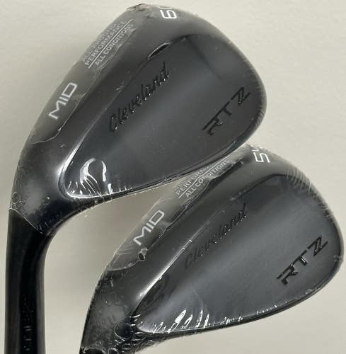 Cleveland RTZ Black Satin Wedge Set LEFT Hand  54-10, 60-10 Steel DG Spinner LH