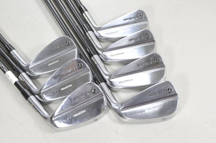 TaylorMade RORS Proto 4-PW Iron Set Axiom VeloCore 75g Stiff Flex RH #225803