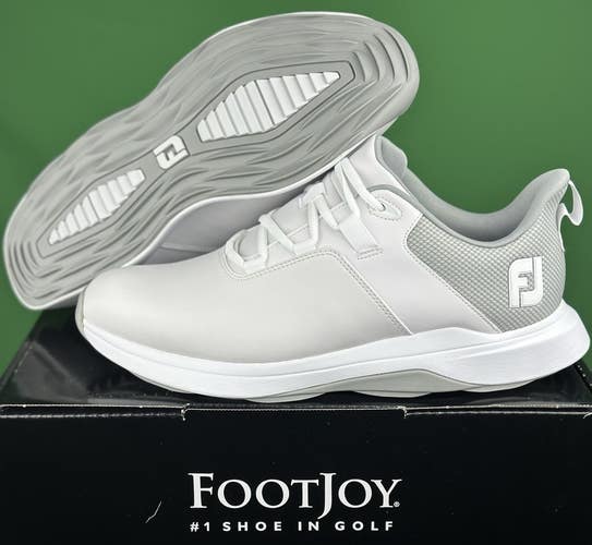 NEW FootJoy Prolite Mens Spikeless Golf Shoes 56924 White/Gray - Choose Size