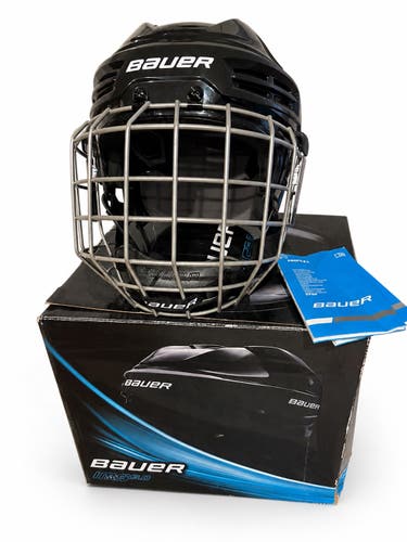 Bauer IMS 5.0 Hockey Helmet w/ Bauer Profile Cage – Size Small – Black – New/Open Box