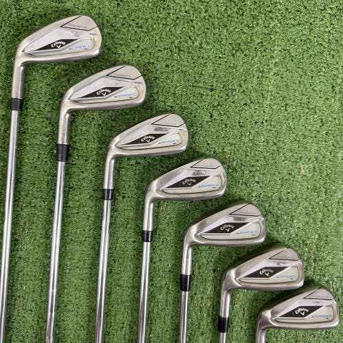 Callaway Paradym AI Smoke HL Iron Set 5-PW AW Stiff Flex Left Handed -1/2 Short