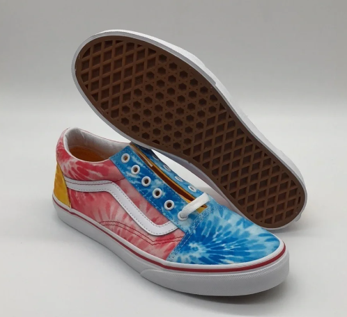 Size 5.5Y - VANS Old Skool Tie Dye Multi True White (YOUTH SIZE) VN0A5EE6ABO