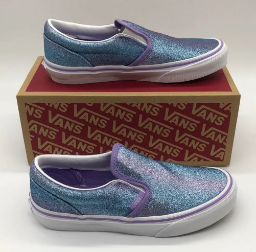 Size 3 - Vans ombré glitter classic slip-o (YOUTH SIZE) VN0A7Q5GBN