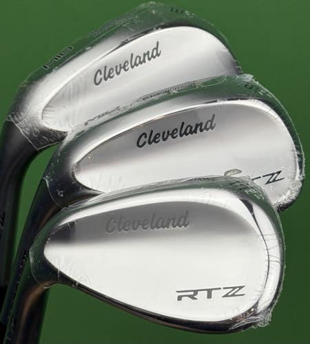 Cleveland RTZ Tour Satin Wedge Set LEFT Hand 52-10, 56-10, 60-10 Steel LH NEW!