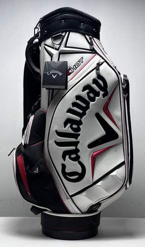 Callaway X-Hot Tour Cart Bag White 6-Way Divide Single Strap Golf Bag