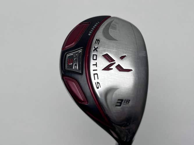 Tour Edge Exotics XCG 3 Hybrid 18* Fujikura Exotics 80g Regular Graphite Mens RH