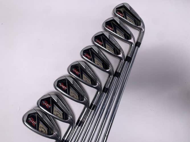 Callaway Razr X Iron Set 4-PW+AW Uniflex Steel Mens RH Oversize Grips RH
