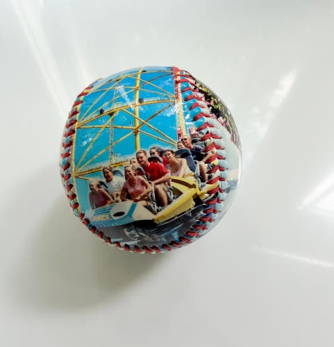 Vintage Cedar Point Amusement Park Roller Coaster Printed Baseball Souvenir nWOT