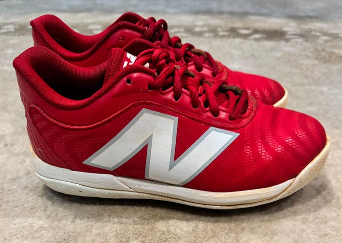 New Balance 4040 v7 Molded Baseball Cleats - Youth 3Y - Red