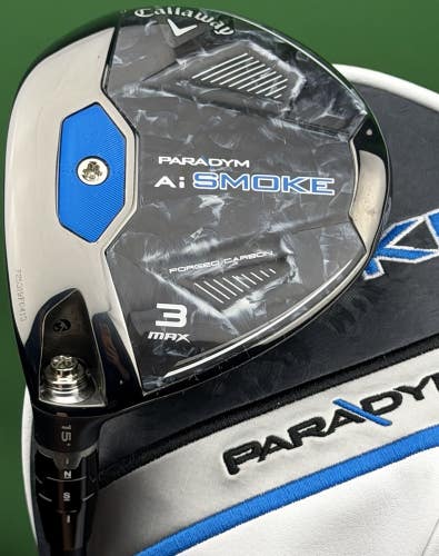 Callaway Paradym Ai Smoke MAX Fairway 3-Wood 15* LEFT Hand Regular Flex LH NICE!
