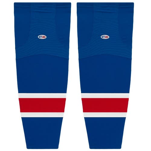 Athletic Knit HS2100-812 New York Rangers Classic Royal Cut&Sew Mesh Hockey Socks - Intermediate 25"