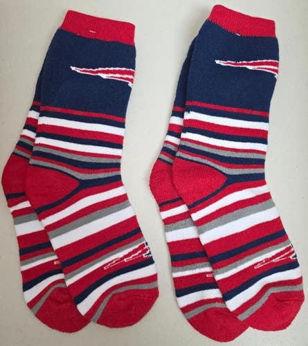 ST2 Mens NFL NEW ENGLAND PATRIOTS LOT of 2 SOCKS Medium 5-10 NEW